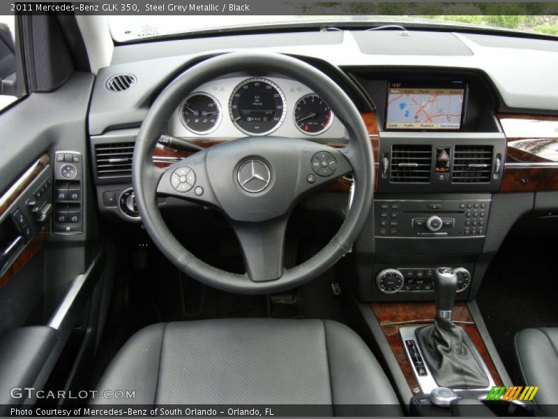 Steel Grey Metallic / Black 2011 Mercedes-Benz GLK 350