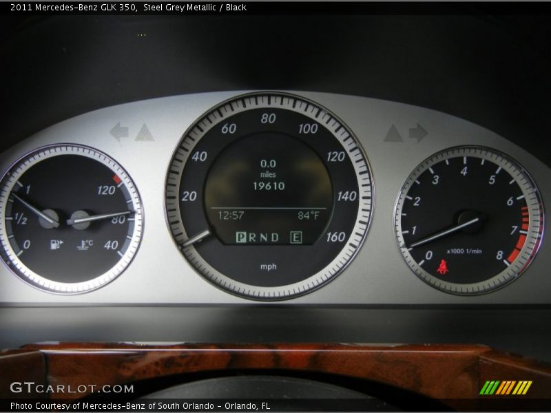 Steel Grey Metallic / Black 2011 Mercedes-Benz GLK 350