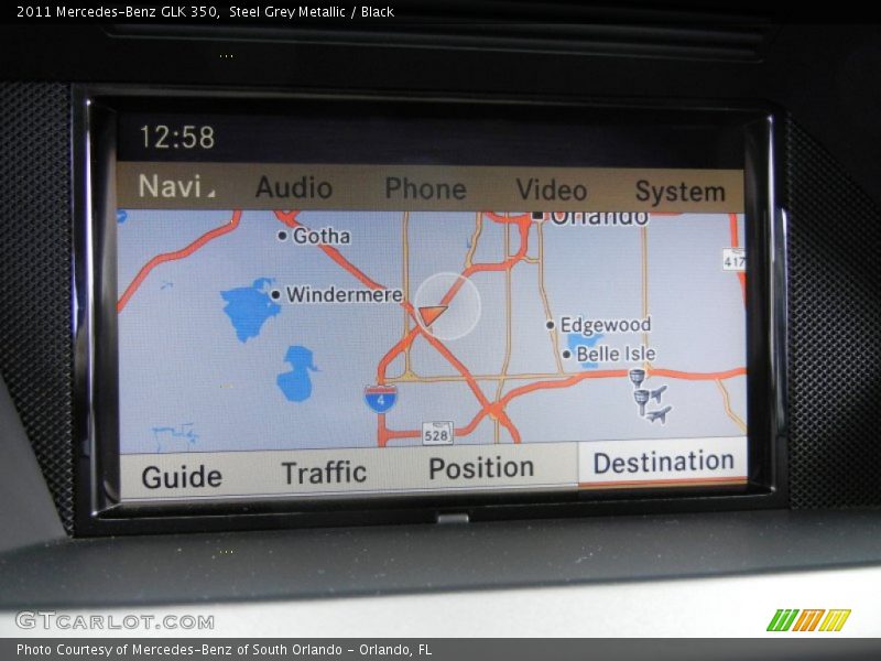 Steel Grey Metallic / Black 2011 Mercedes-Benz GLK 350