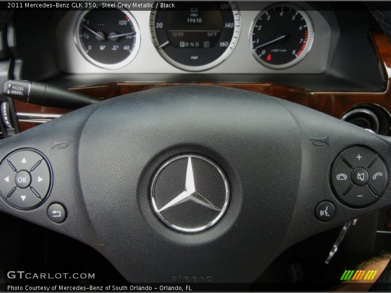 Steel Grey Metallic / Black 2011 Mercedes-Benz GLK 350