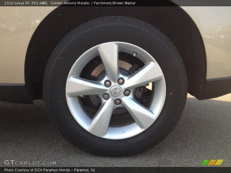 Golden Almond Metallic / Parchment/Brown Walnut 2010 Lexus RX 350 AWD