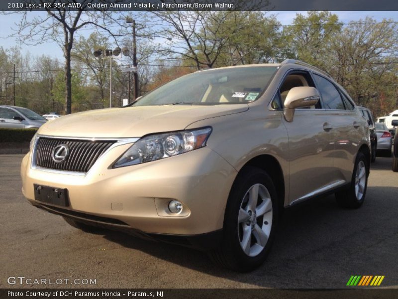 Golden Almond Metallic / Parchment/Brown Walnut 2010 Lexus RX 350 AWD