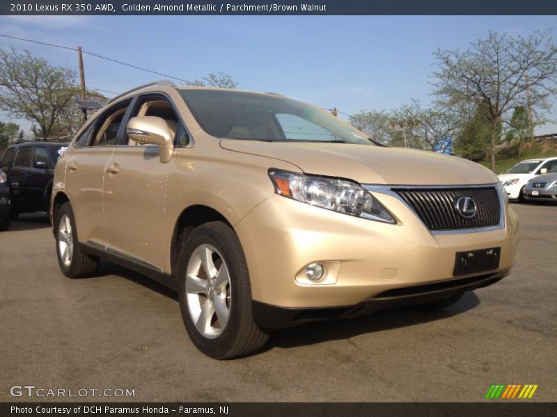 Golden Almond Metallic / Parchment/Brown Walnut 2010 Lexus RX 350 AWD
