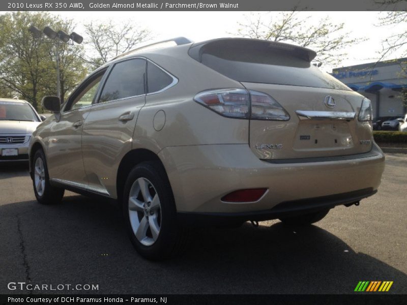 Golden Almond Metallic / Parchment/Brown Walnut 2010 Lexus RX 350 AWD