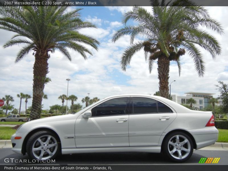 Arctic White / Black 2007 Mercedes-Benz C 230 Sport