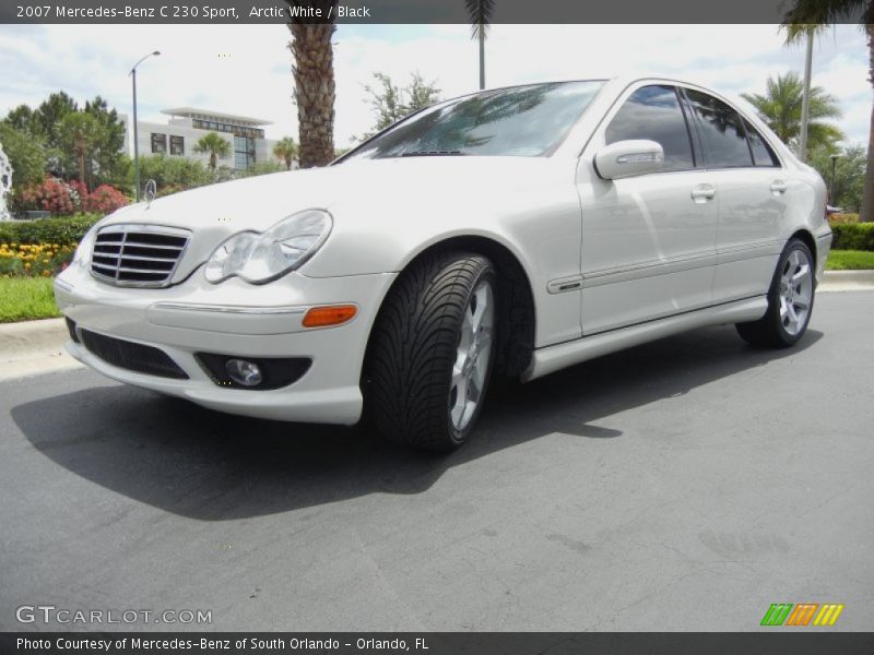 Arctic White / Black 2007 Mercedes-Benz C 230 Sport