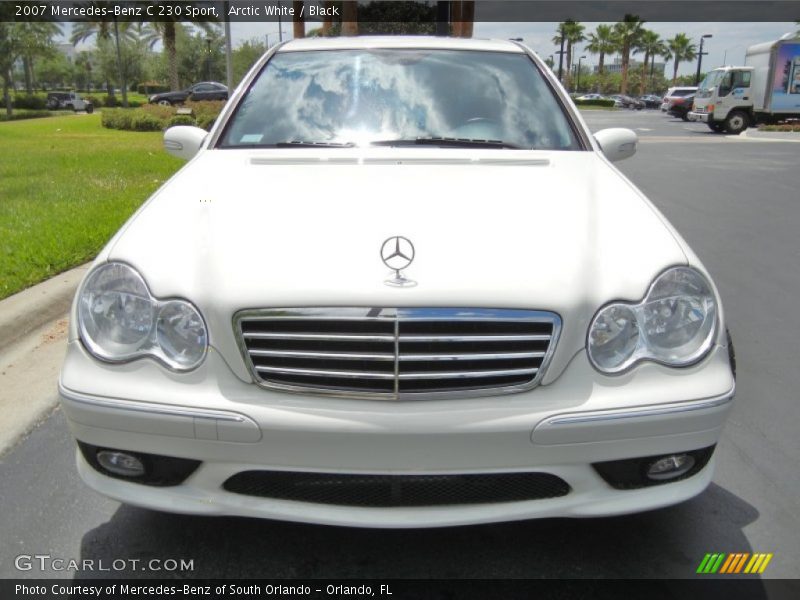 Arctic White / Black 2007 Mercedes-Benz C 230 Sport