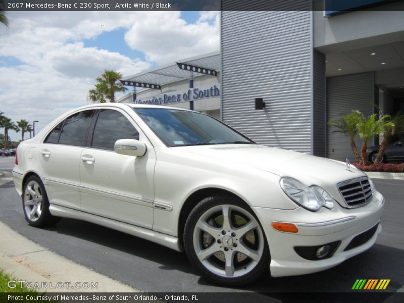 Arctic White / Black 2007 Mercedes-Benz C 230 Sport