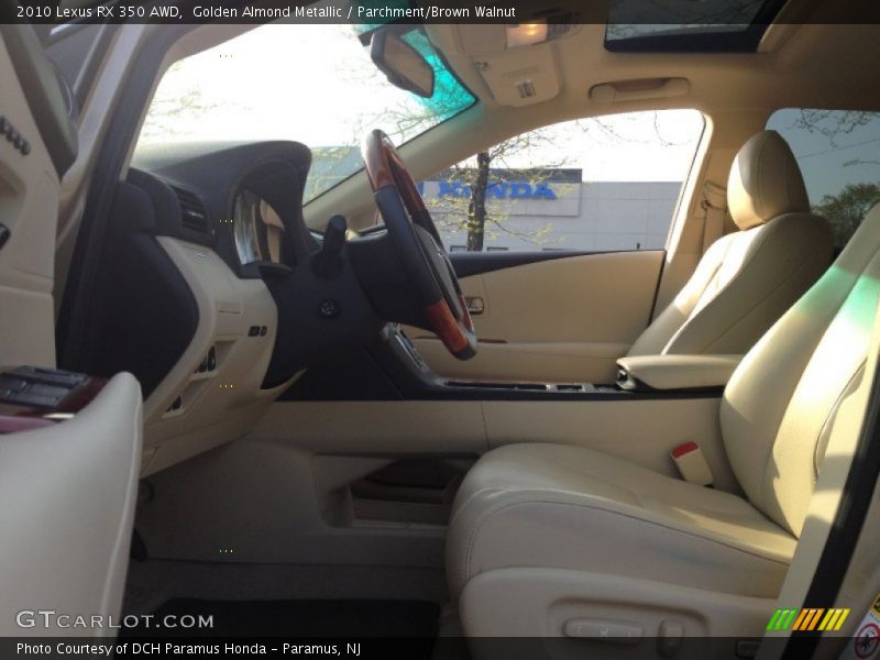 Golden Almond Metallic / Parchment/Brown Walnut 2010 Lexus RX 350 AWD