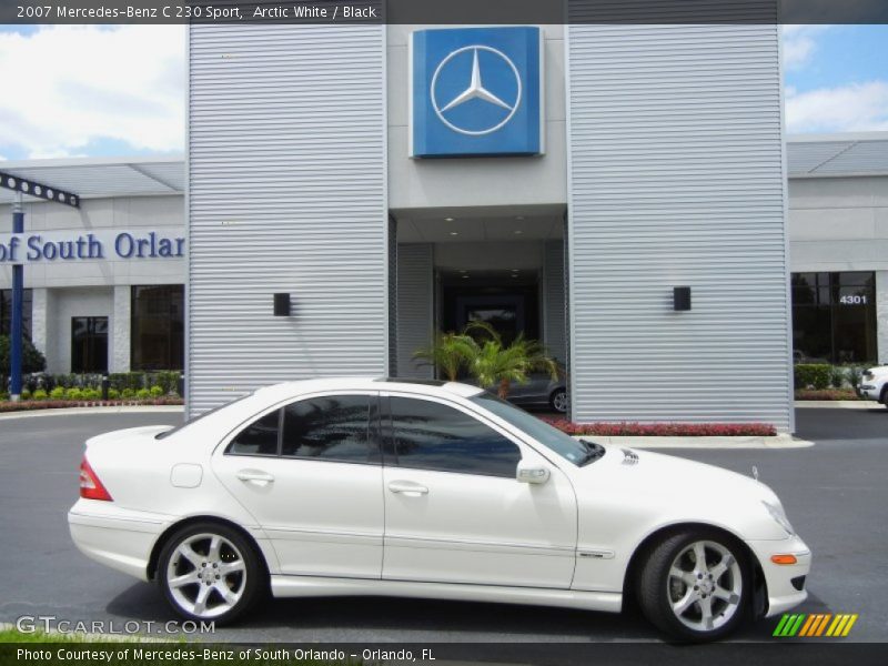 Arctic White / Black 2007 Mercedes-Benz C 230 Sport
