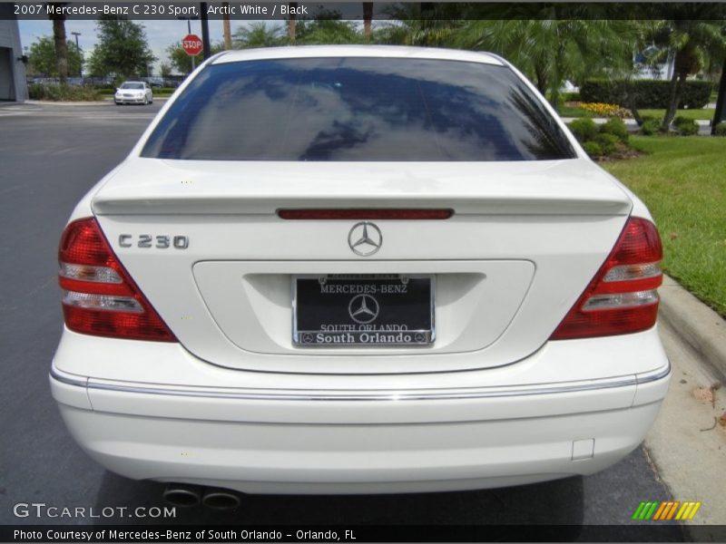 Arctic White / Black 2007 Mercedes-Benz C 230 Sport