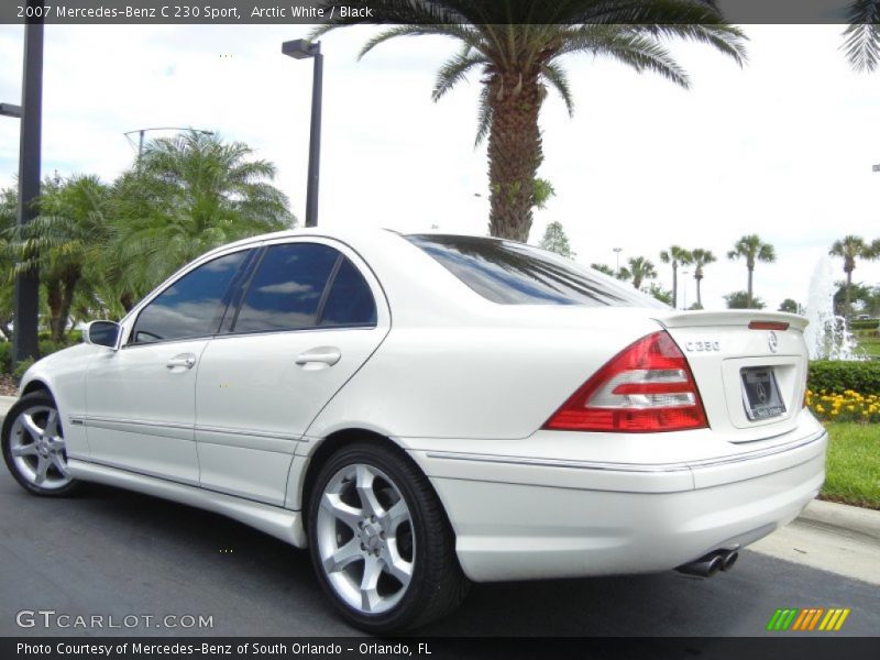 Arctic White / Black 2007 Mercedes-Benz C 230 Sport