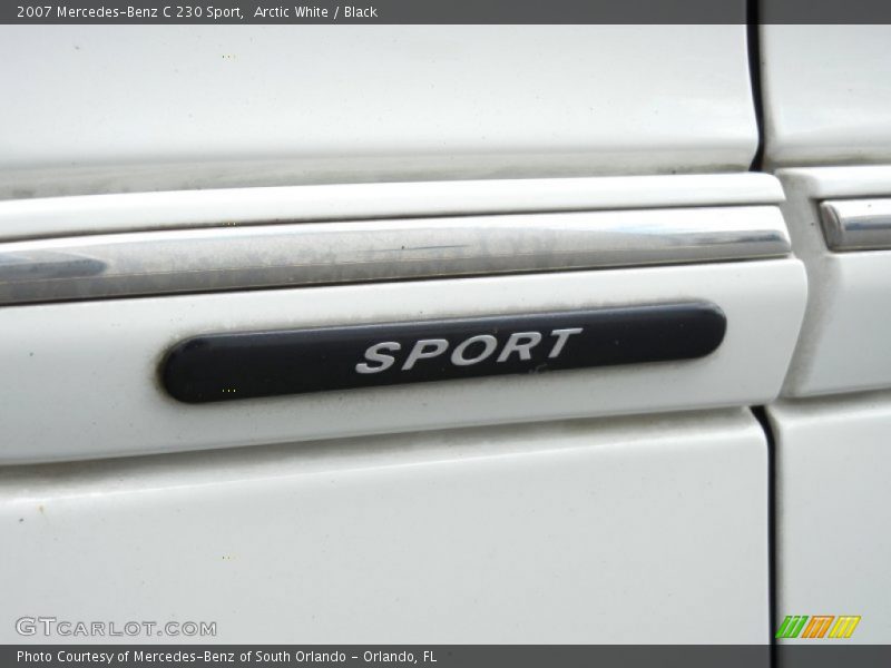 Arctic White / Black 2007 Mercedes-Benz C 230 Sport