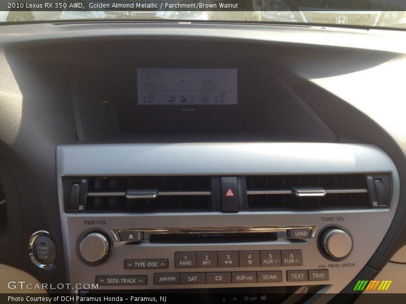 Golden Almond Metallic / Parchment/Brown Walnut 2010 Lexus RX 350 AWD