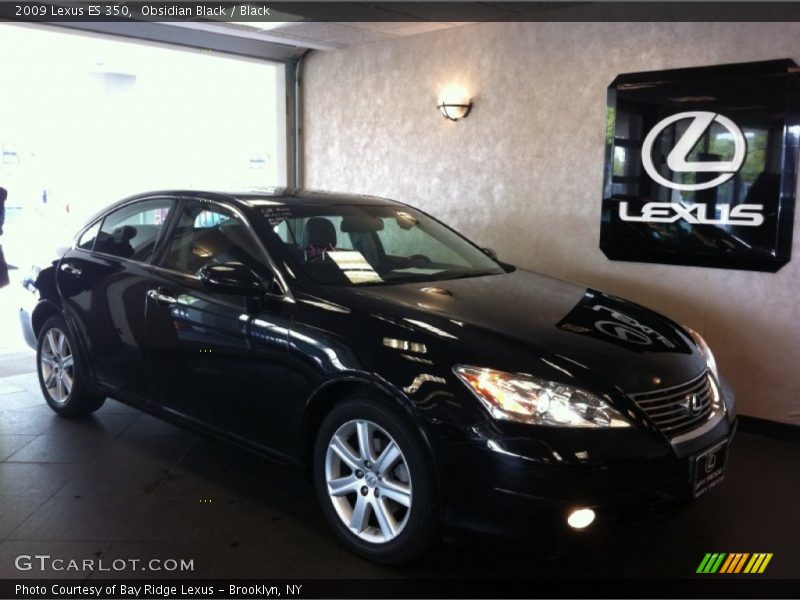 Obsidian Black / Black 2009 Lexus ES 350