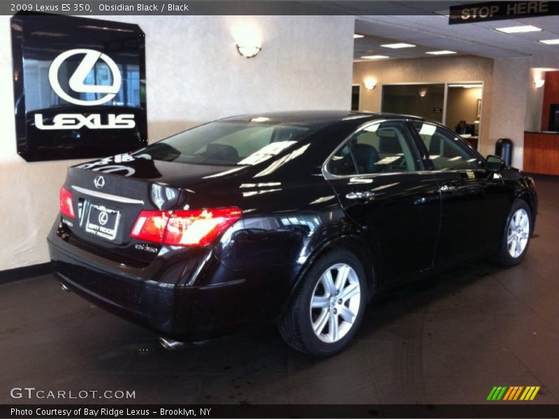 Obsidian Black / Black 2009 Lexus ES 350