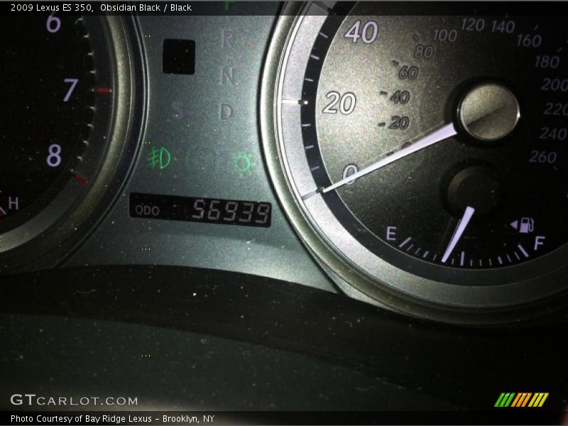 Obsidian Black / Black 2009 Lexus ES 350