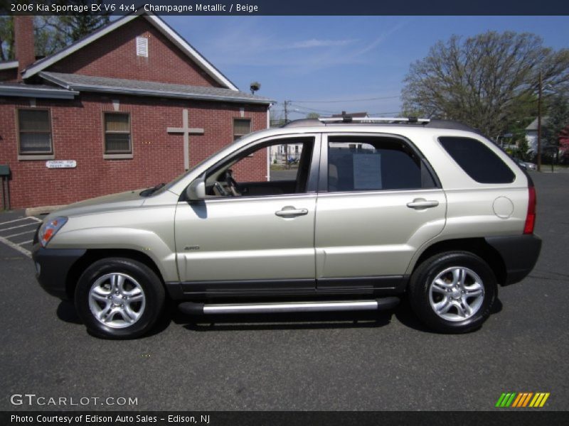 Champagne Metallic / Beige 2006 Kia Sportage EX V6 4x4