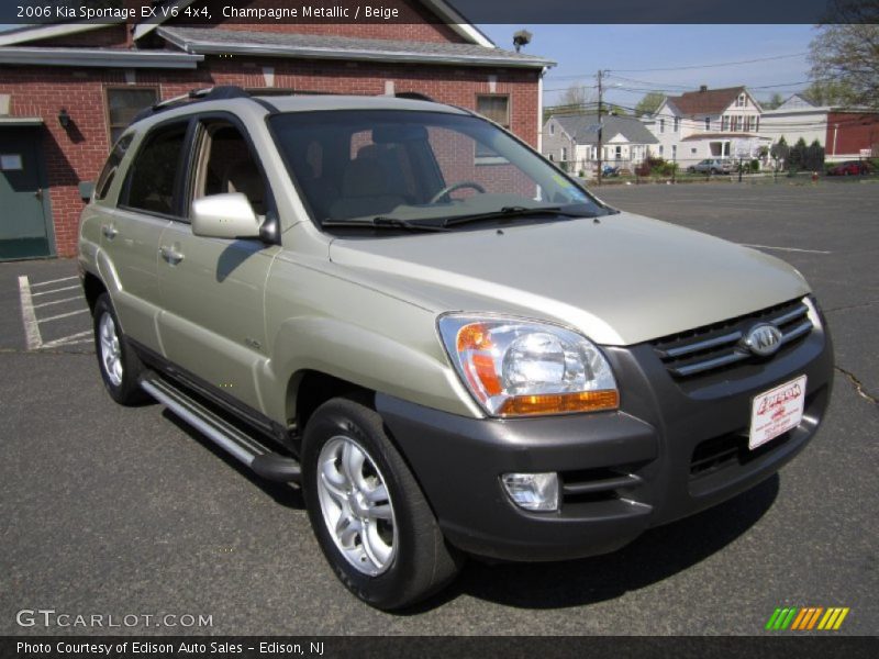 Champagne Metallic / Beige 2006 Kia Sportage EX V6 4x4