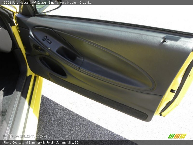Zinc Yellow / Medium Graphite 2002 Ford Mustang V6 Coupe