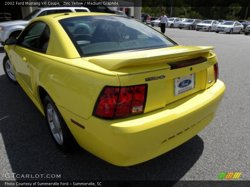 Zinc Yellow / Medium Graphite 2002 Ford Mustang V6 Coupe