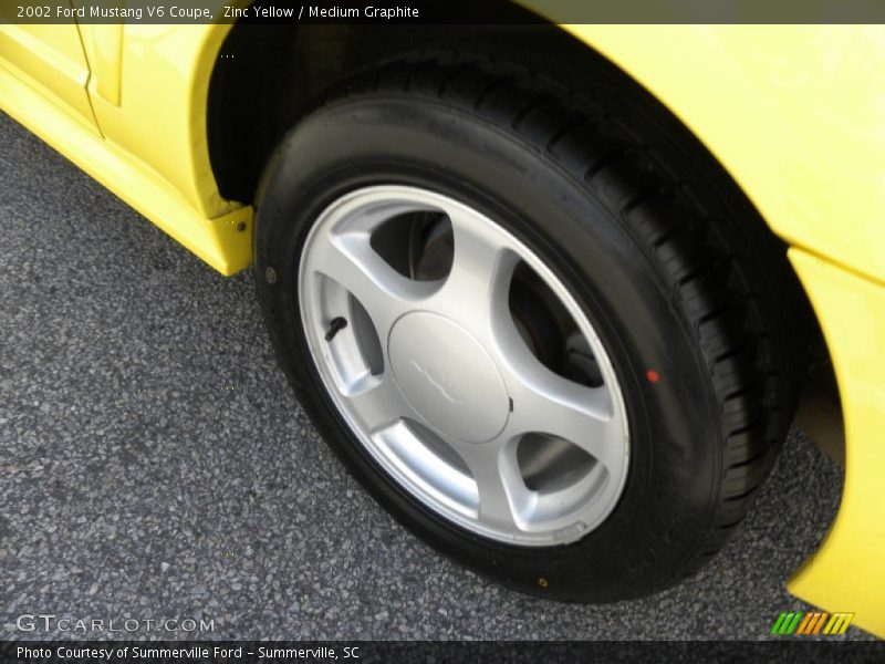 Zinc Yellow / Medium Graphite 2002 Ford Mustang V6 Coupe