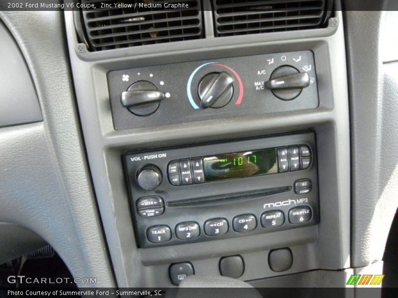 Zinc Yellow / Medium Graphite 2002 Ford Mustang V6 Coupe