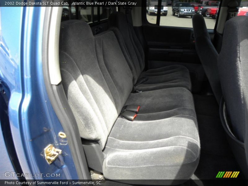 Atlantic Blue Pearl / Dark Slate Gray 2002 Dodge Dakota SLT Quad Cab