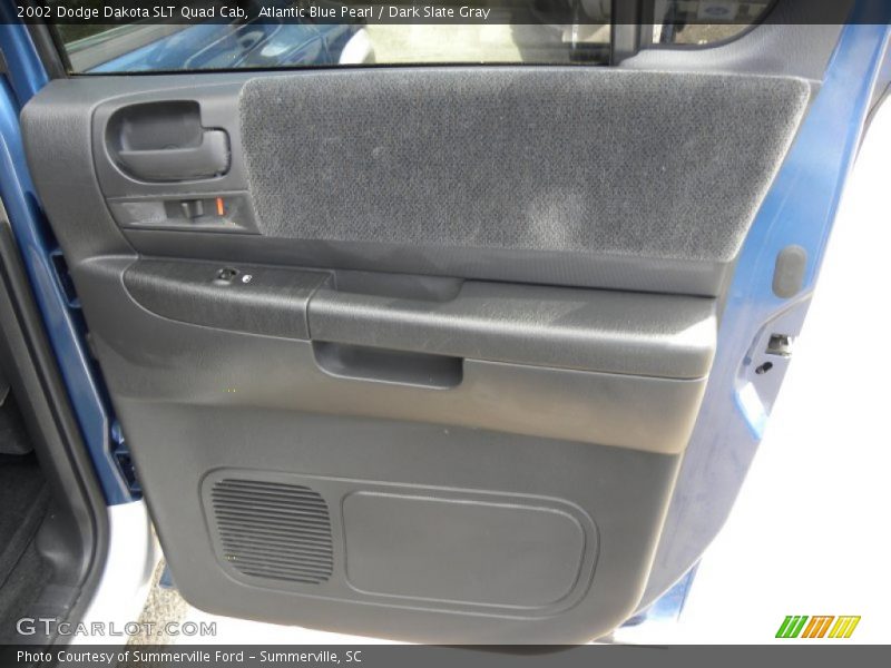 Atlantic Blue Pearl / Dark Slate Gray 2002 Dodge Dakota SLT Quad Cab