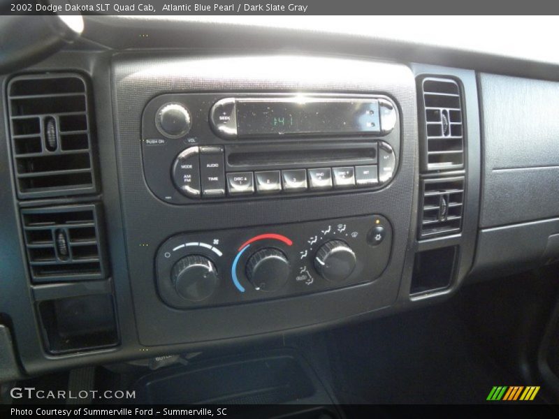 Atlantic Blue Pearl / Dark Slate Gray 2002 Dodge Dakota SLT Quad Cab