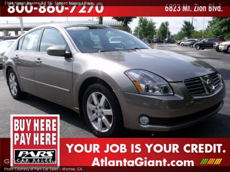Spirited Bronze / Black 2004 Nissan Maxima 3.5 SE