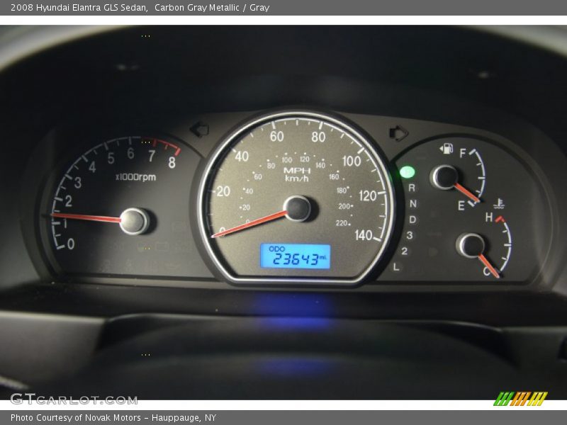 Carbon Gray Metallic / Gray 2008 Hyundai Elantra GLS Sedan