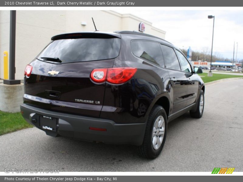 Dark Cherry Metallic / Dark Gray/Light Gray 2010 Chevrolet Traverse LS