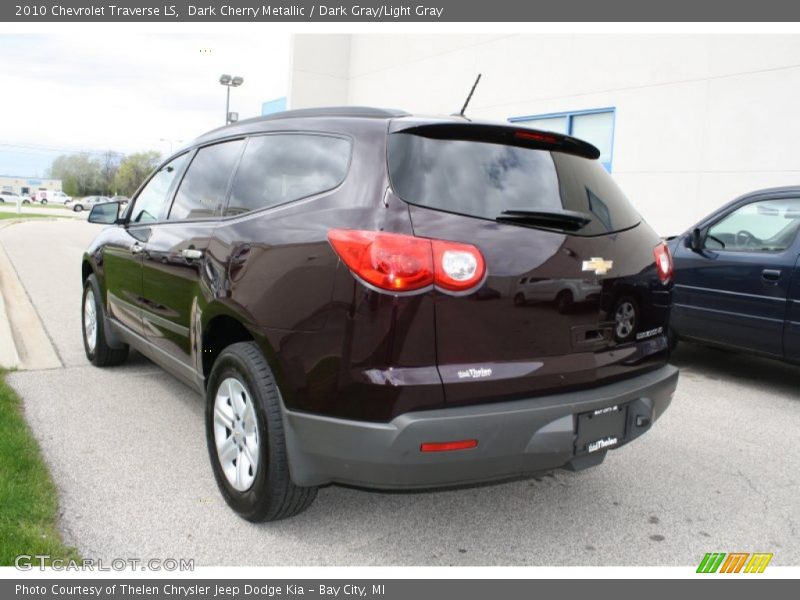 Dark Cherry Metallic / Dark Gray/Light Gray 2010 Chevrolet Traverse LS