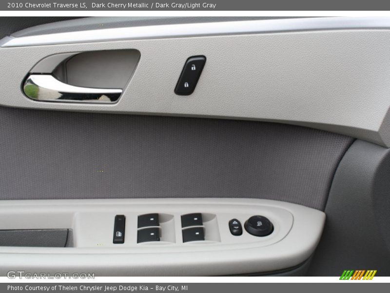 Dark Cherry Metallic / Dark Gray/Light Gray 2010 Chevrolet Traverse LS