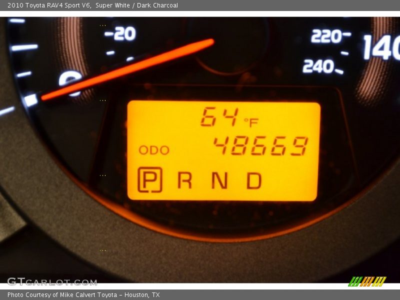 Super White / Dark Charcoal 2010 Toyota RAV4 Sport V6