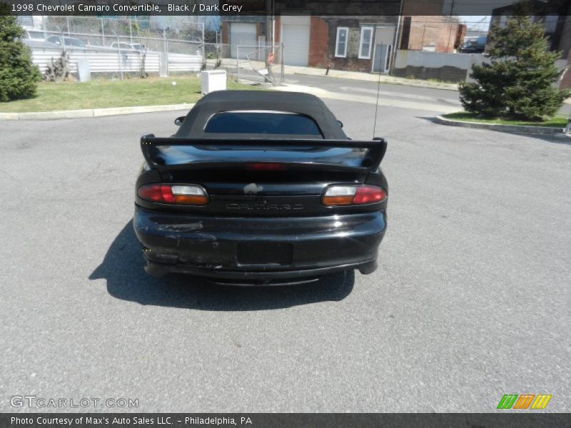 Black / Dark Grey 1998 Chevrolet Camaro Convertible