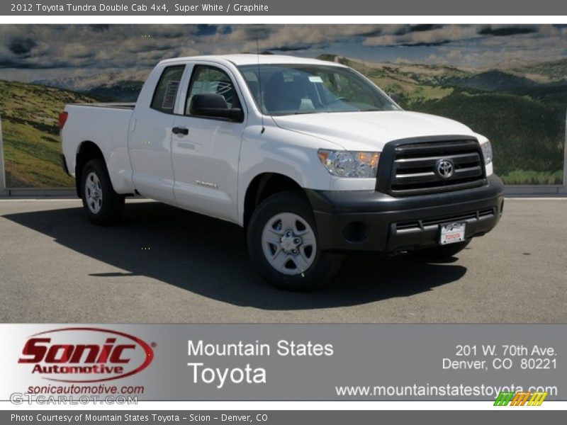 Super White / Graphite 2012 Toyota Tundra Double Cab 4x4