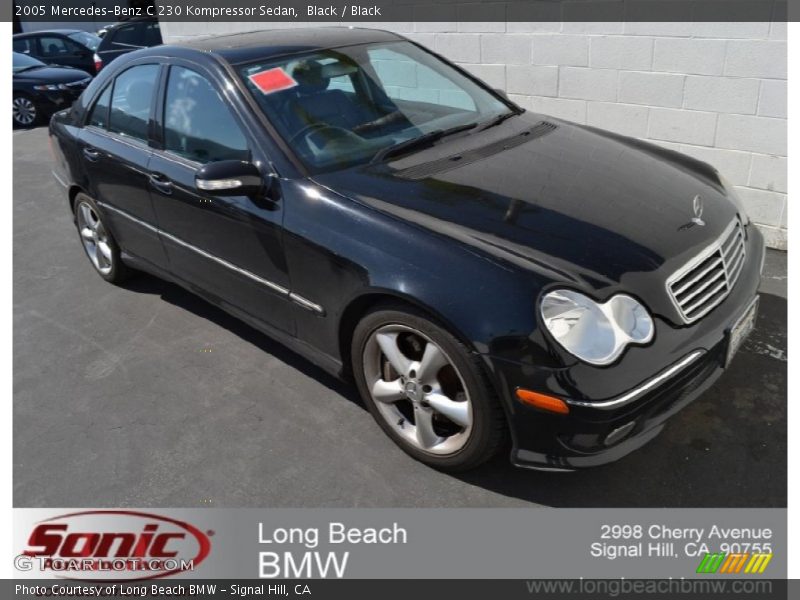 Black / Black 2005 Mercedes-Benz C 230 Kompressor Sedan