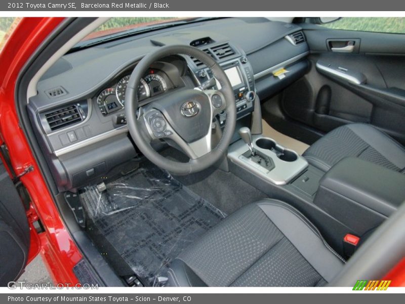 Barcelona Red Metallic / Black 2012 Toyota Camry SE