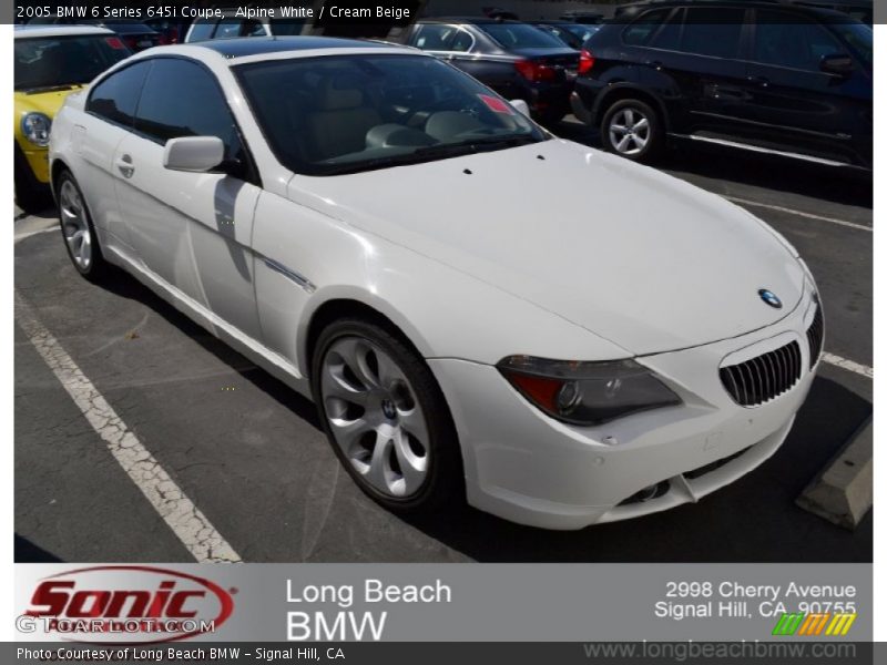 Alpine White / Cream Beige 2005 BMW 6 Series 645i Coupe