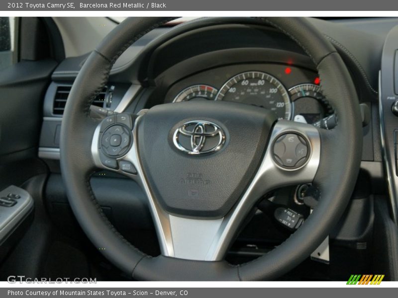 Barcelona Red Metallic / Black 2012 Toyota Camry SE