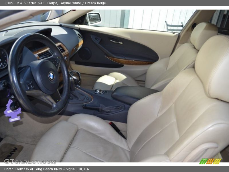 Alpine White / Cream Beige 2005 BMW 6 Series 645i Coupe