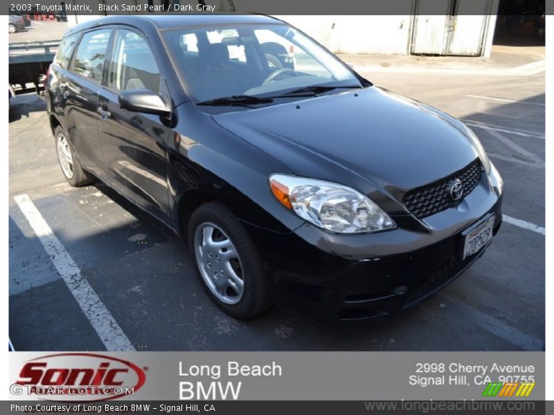 Black Sand Pearl / Dark Gray 2003 Toyota Matrix