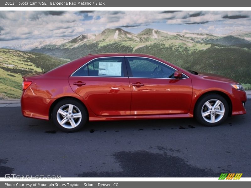Barcelona Red Metallic / Black 2012 Toyota Camry SE