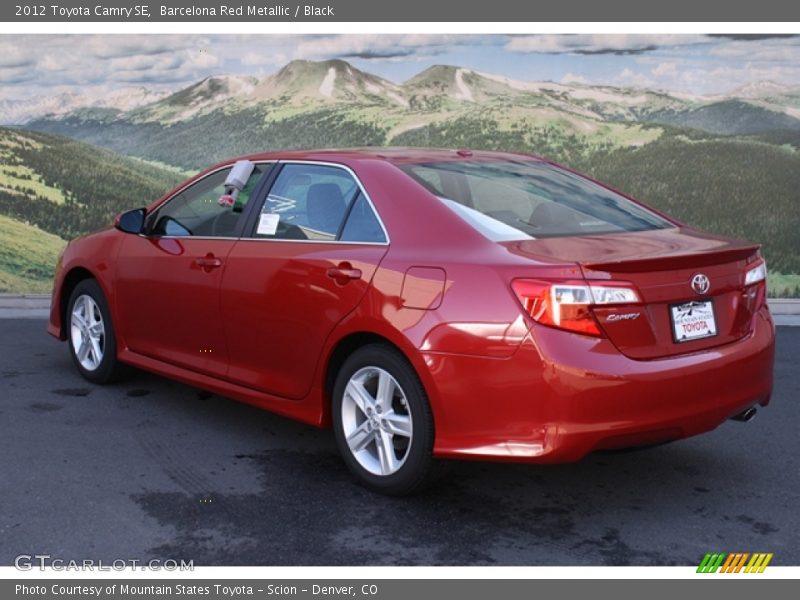 Barcelona Red Metallic / Black 2012 Toyota Camry SE