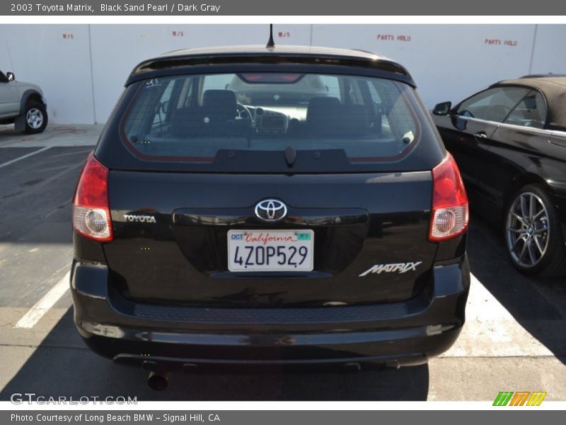 Black Sand Pearl / Dark Gray 2003 Toyota Matrix