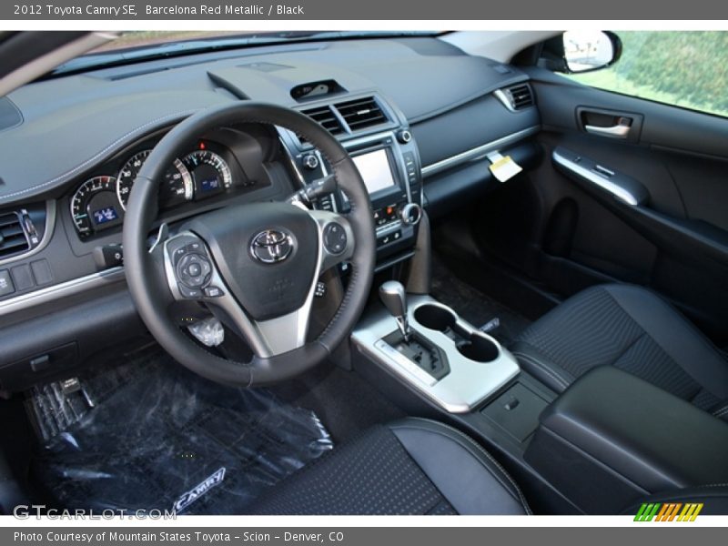 Barcelona Red Metallic / Black 2012 Toyota Camry SE