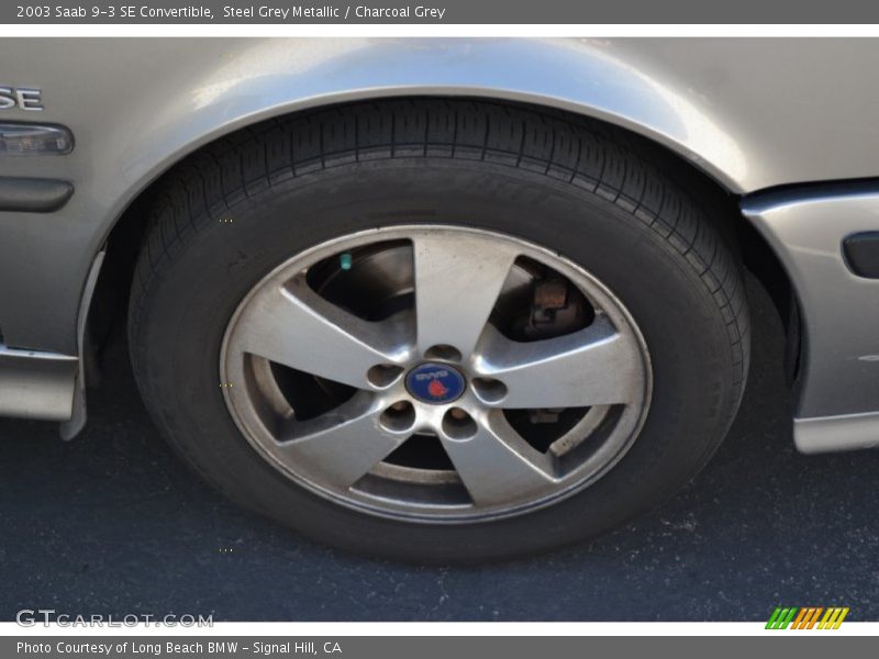Steel Grey Metallic / Charcoal Grey 2003 Saab 9-3 SE Convertible