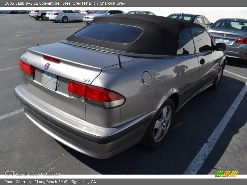 Steel Grey Metallic / Charcoal Grey 2003 Saab 9-3 SE Convertible